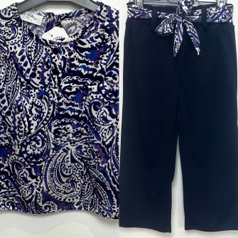 Blouse à motif/Pantalon